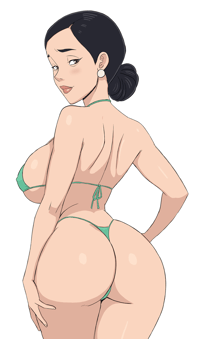 Debbie Grayson back pinup sticker  3.5 inches or  9cm