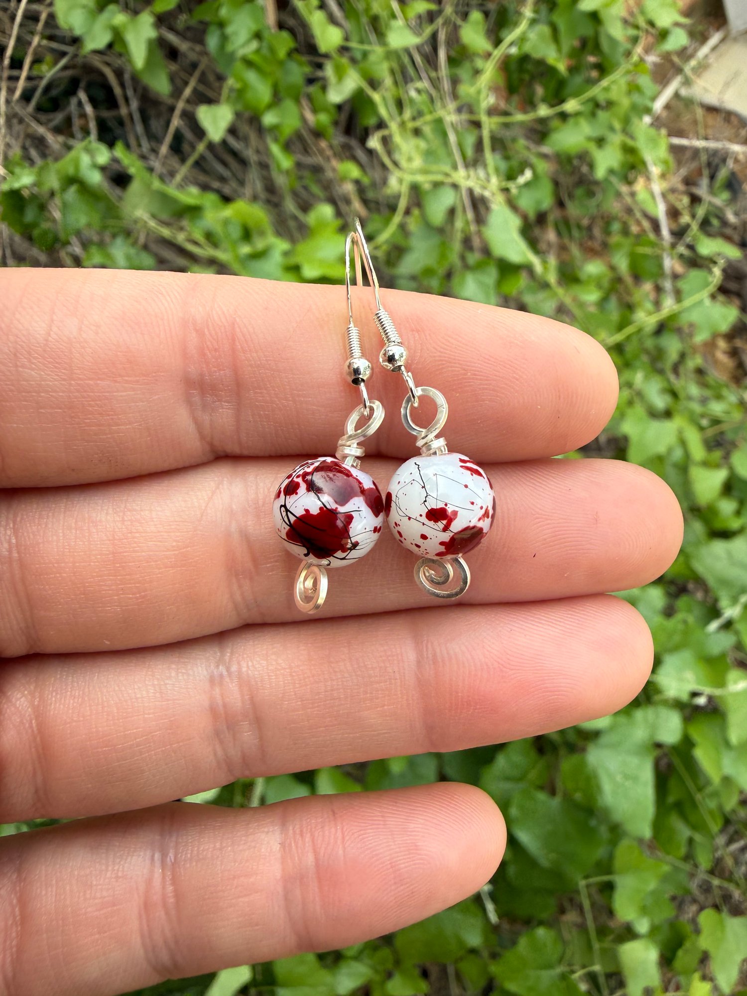 Simple Bloodsplatter Earrings