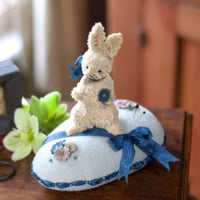 Image 1 of White Chocolate Bunny ~ Original Work ~ 6.5" x 6.5"