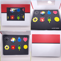 Image 3 of Kanto Gym Badge Enamel Pin Set