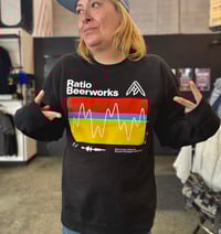 Black Sound Wave crew neck