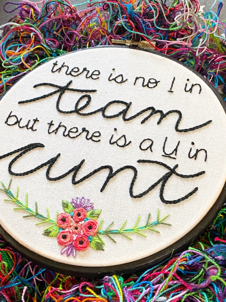 Image of Team Cunt PDF Embroidery Pattern