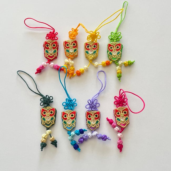 'owl' traditional korean tassel norigae