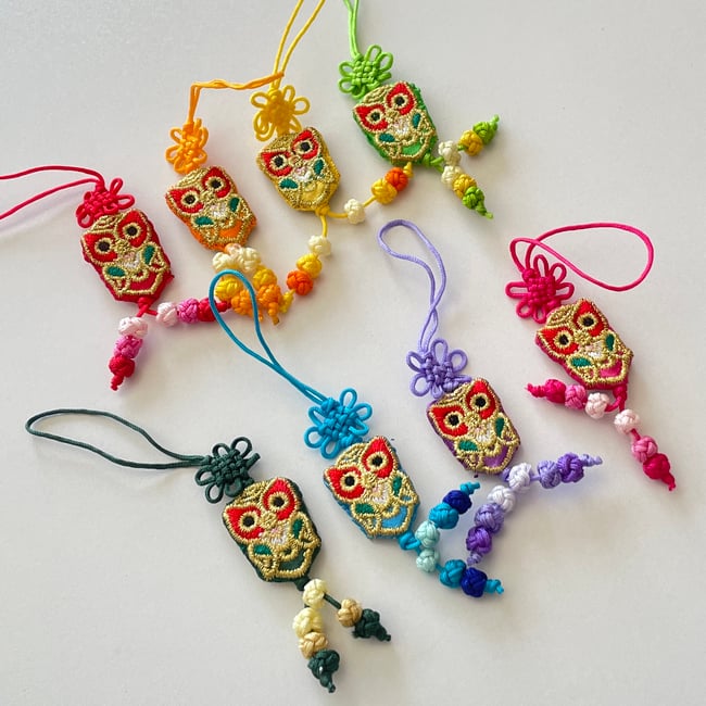 'owl' traditional korean tassel norigae