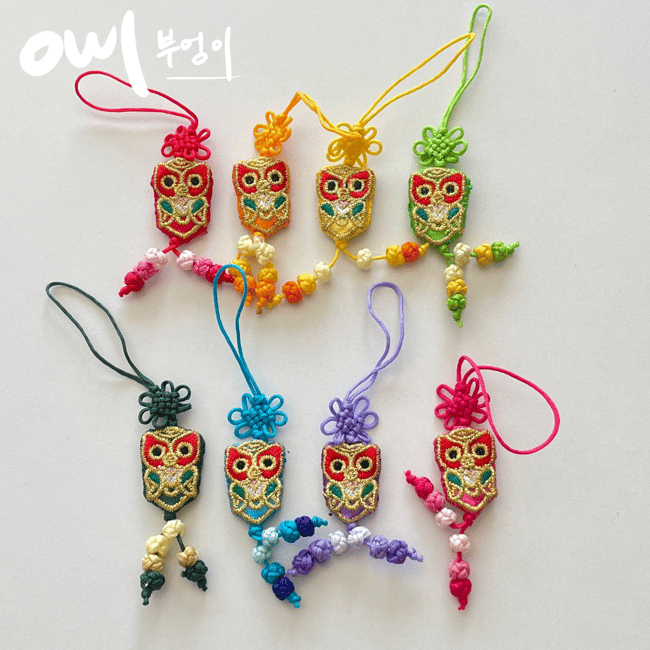 'owl' traditional korean tassel norigae
