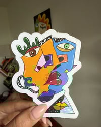 Image 2 of Blue Abstract Sticker