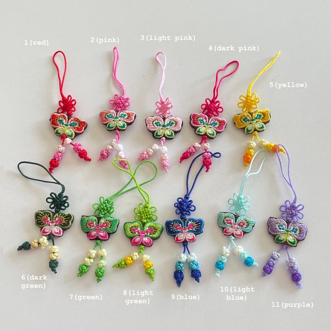 'butterfly' korean traditional norigae charm