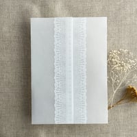 Image 2 of Custom made order - 30 x white ink printing custom sized vellum wrap