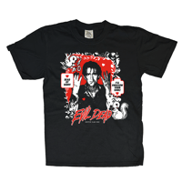 Image 1 of Ash Williams Woodland Critters Garment Dyed Screen Printed Black T-Shirt