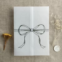 Image 10 of Minimalist ribbon bow vellum wrap PACK of 10