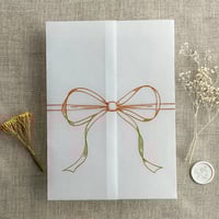 Image 7 of Minimalist ribbon bow vellum wrap PACK of 10