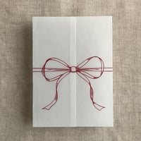 Image 9 of Minimalist ribbon bow vellum wrap PACK of 10