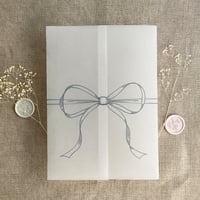 Image 1 of Minimalist ribbon bow vellum wrap PACK of 10