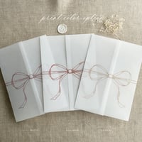 Image 12 of Minimalist ribbon bow vellum wrap PACK of 10