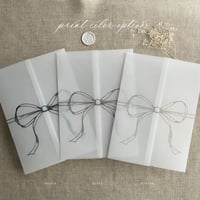 Image 13 of Minimalist ribbon bow vellum wrap PACK of 10