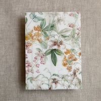 Image 1 of Sage orange buttercup floral garden vellum wrap for 5x7 card PACK of 10