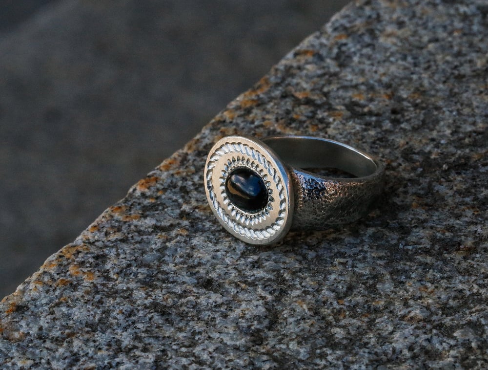 Image of Black Star Diopside Ring 