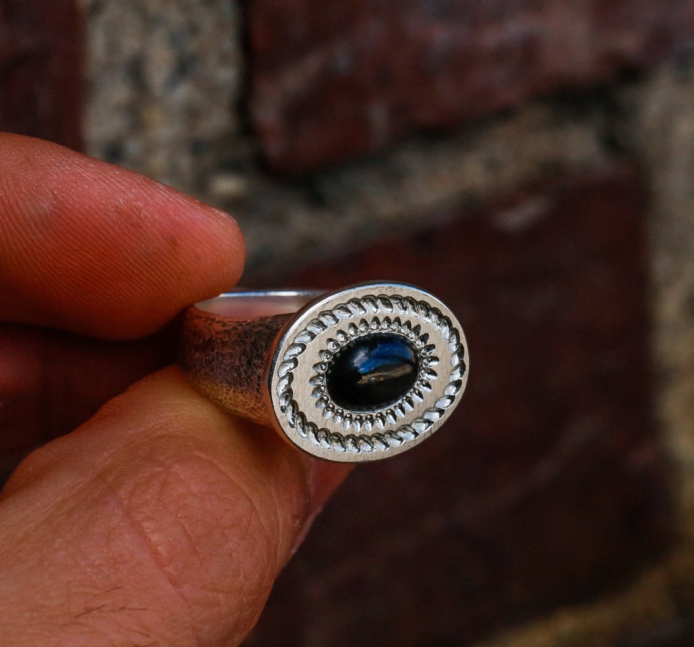 Image of Black Star Diopside Ring 