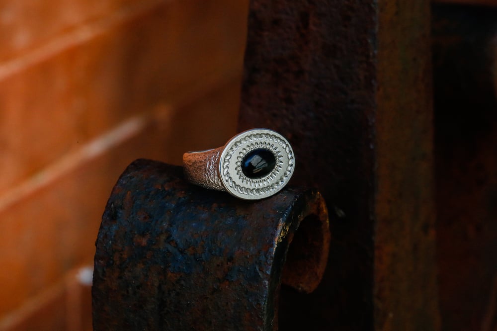 Image of Black Star Diopside Ring 