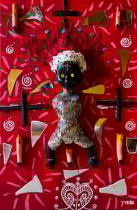 Erzulie Dantor, mixed media 