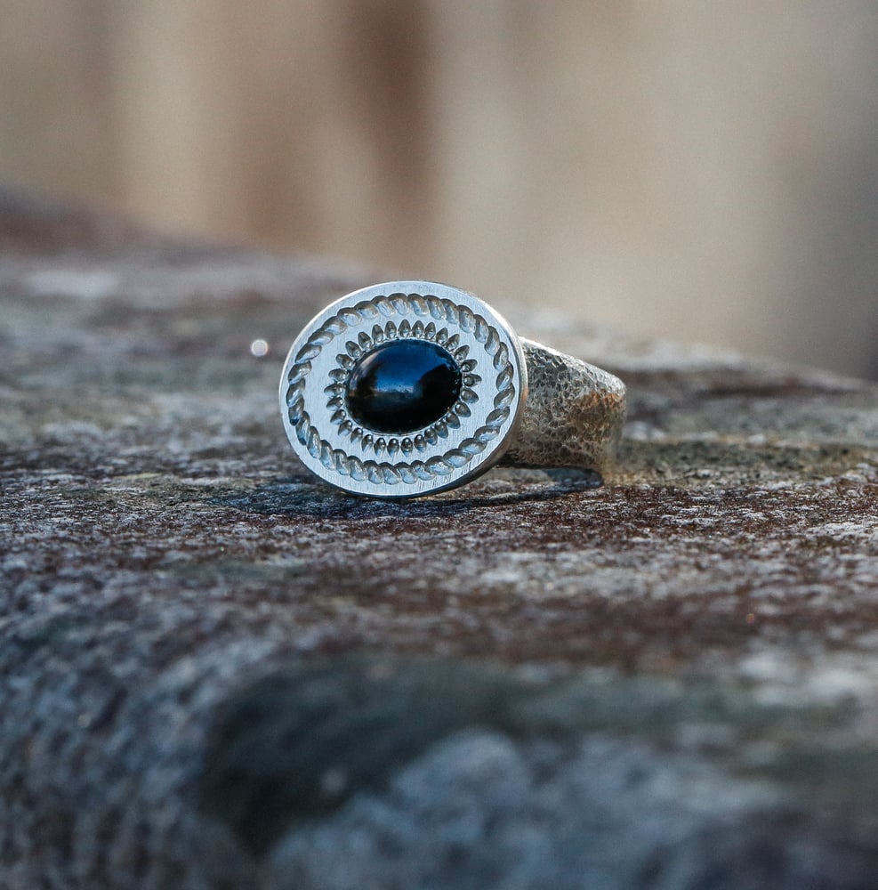 Image of Black Star Diopside Ring 