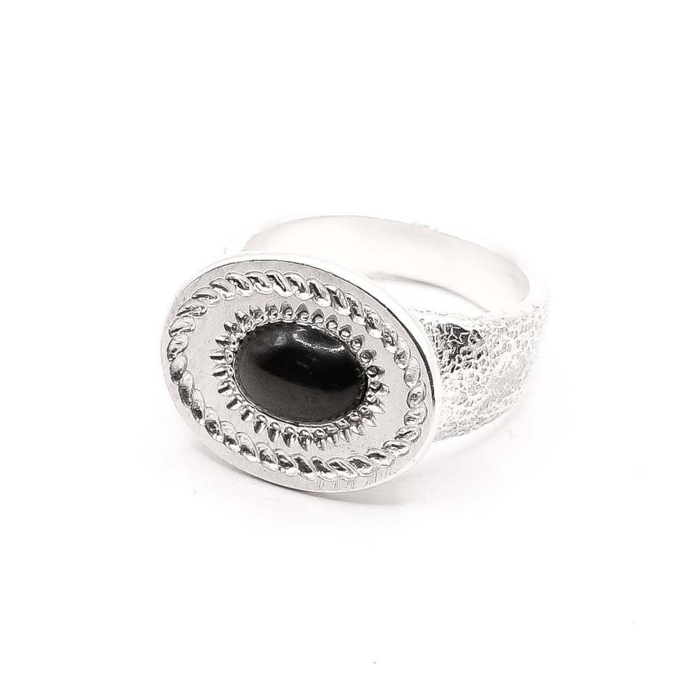 Image of Black Star Diopside Ring 