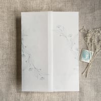 Image 7 of Jessica minimalist floral printed vellum wrap for 5x7 cards PACK of 10
