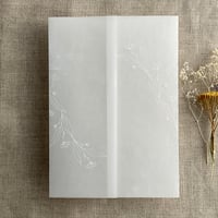 Image 10 of Jessica minimalist floral printed vellum wrap for 5x7 cards PACK of 10