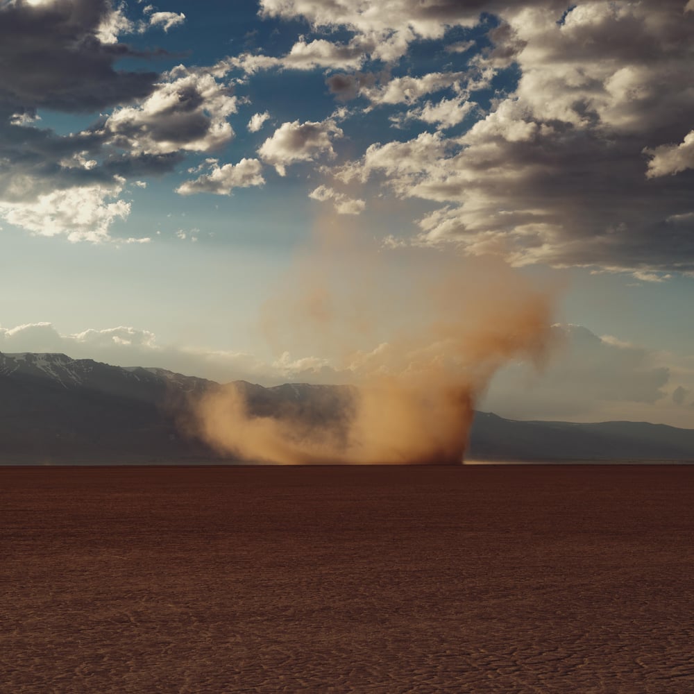 Image of dust devil, Alvord Desert 