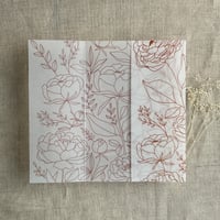Image 12 of Boho peony vellum wraps for 5x7 (A7 card) pack of 10