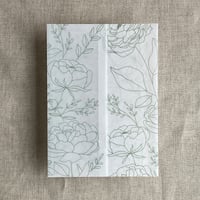 Image 9 of Boho peony vellum wraps for 5x7 (A7 card) pack of 10