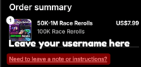 Image 2 of 500K-2.5M Race Rerolls