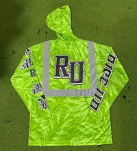 Image 2 of GREEN FLUORESCENT PALM HIVIZ HOODIE