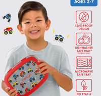 Image 4 of Bentgo Kids Prints Leak-Proof Bento Lunch Box Trucks