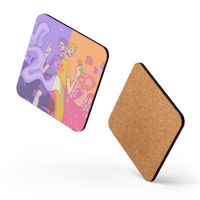 Image 2 of UNLEARN Cork-Back Coaster