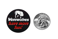 Image 5 of Vampires Have More Fun 1.25" Dyed Black Enamel Pin 