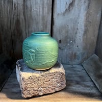 Image 1 of Green patina little flower vase<<<<