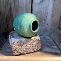 Image 2 of Green patina little flower vase<<<<