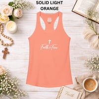 Image 3 of Faith Over Fear Racerback Tank — Inspirational Women's Workout Top