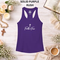 Image 4 of Faith Over Fear Racerback Tank — Inspirational Women's Workout Top