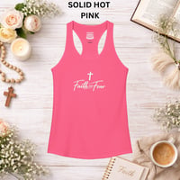 Image 5 of Faith Over Fear Racerback Tank — Inspirational Women's Workout Top