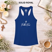 Image 6 of Faith Over Fear Racerback Tank — Inspirational Women's Workout Top