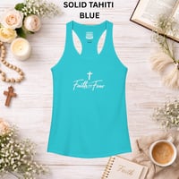Image 8 of Faith Over Fear Racerback Tank — Inspirational Women's Workout Top