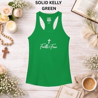 Image 9 of Faith Over Fear Racerback Tank — Inspirational Women's Workout Top