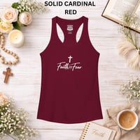 Image 11 of Faith Over Fear Racerback Tank — Inspirational Women's Workout Top