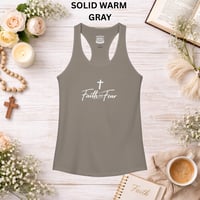 Image 15 of Faith Over Fear Racerback Tank — Inspirational Women's Workout Top