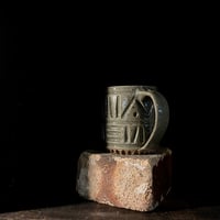Image 1 of Script mug in celadon <<<
