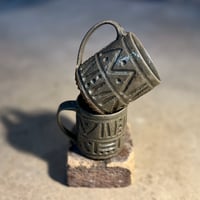 Image 1 of Script mug in celadon for two<<<