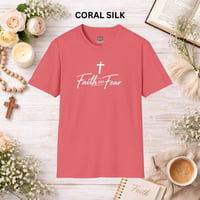 Image 4 of Faith Over Fear T‑Shirt — Christian Cross Inspirational Tee
