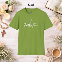 Image 9 of Faith Over Fear T‑Shirt — Christian Cross Inspirational Tee